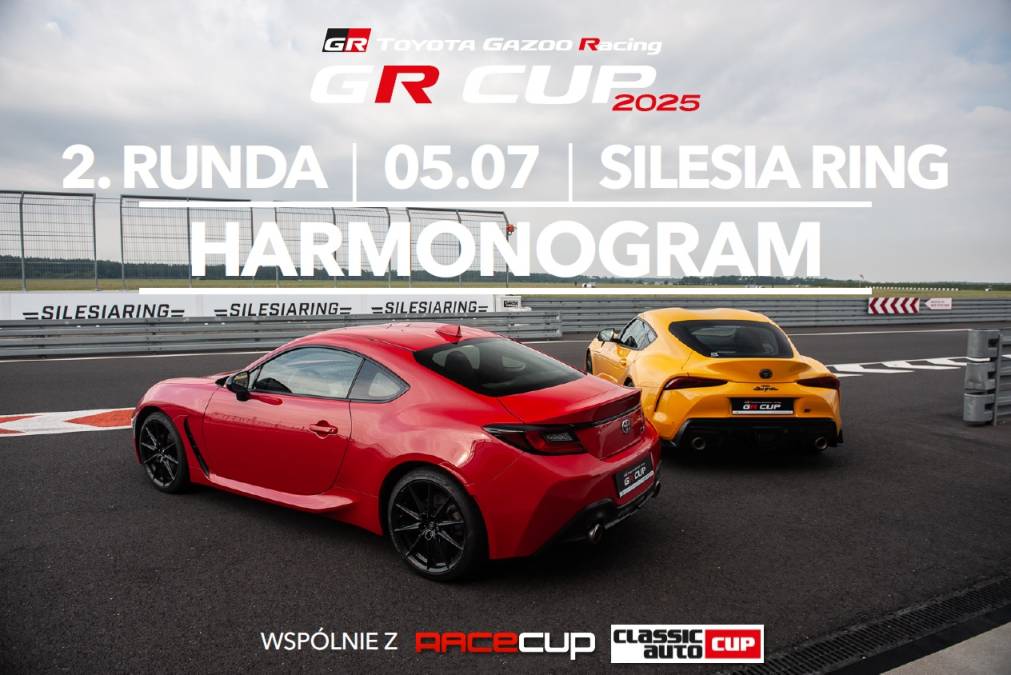 Harmonogram 2. rundy TOYOTA GR CUP - 05.07 Silesia Ring